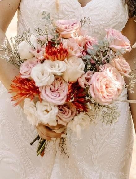Bridal bouquet designed by Vintage Blooms, a Kansas City wedding florist